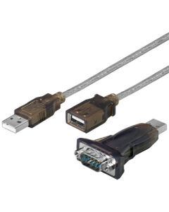 USB til Serial konverter RS232 kabel, inkl 1M USB kabel