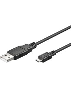 Micro USB kabel, 1,8 meter USB 2.0 kompatibel 5-pin