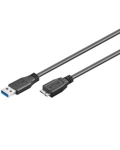 USB 3.0 kabel fra A-plugg til Micro B-plugg 0,5 meter