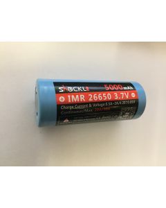 Ladbart IMR 26650 3.7V 5000mAh batteri uten sikkerhetskrets