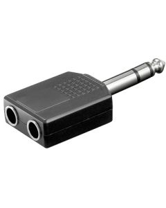 Audio adapter 6,35mm stereo Jack - 2x 6,35mm stereo Jack