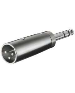 XLR audio adapter 3-pin XLR plugg - 6,35mm stereo plugg