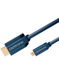 Clicktronic 3m HDMI til micro HDMI kabel