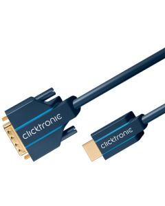 Clicktronic 1m DVI til HDMI kabel
