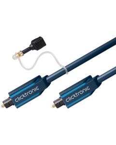 Clicktronic 0,5m Toslink (Optisk) kabel med 3,5mm adapter